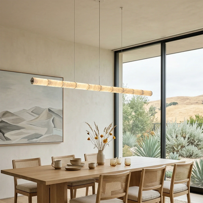 Linear Alabaster LED Chandelier