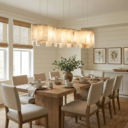 Linear Alabaster Panel Pendant Lamp