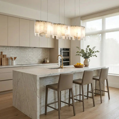 Linear Alabaster Panel Pendant Lamp