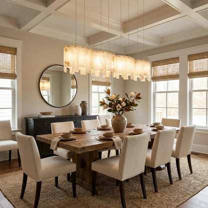 Linear Alabaster Panel Pendant Lamp
