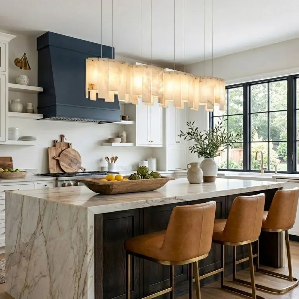 Linear Alabaster Panel Pendant Lamp