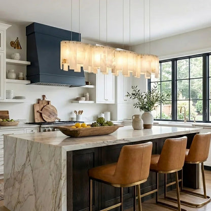 Linear Alabaster Panel Pendant Lamp