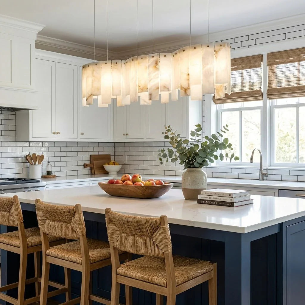 Linear Alabaster Panel Pendant Lamp