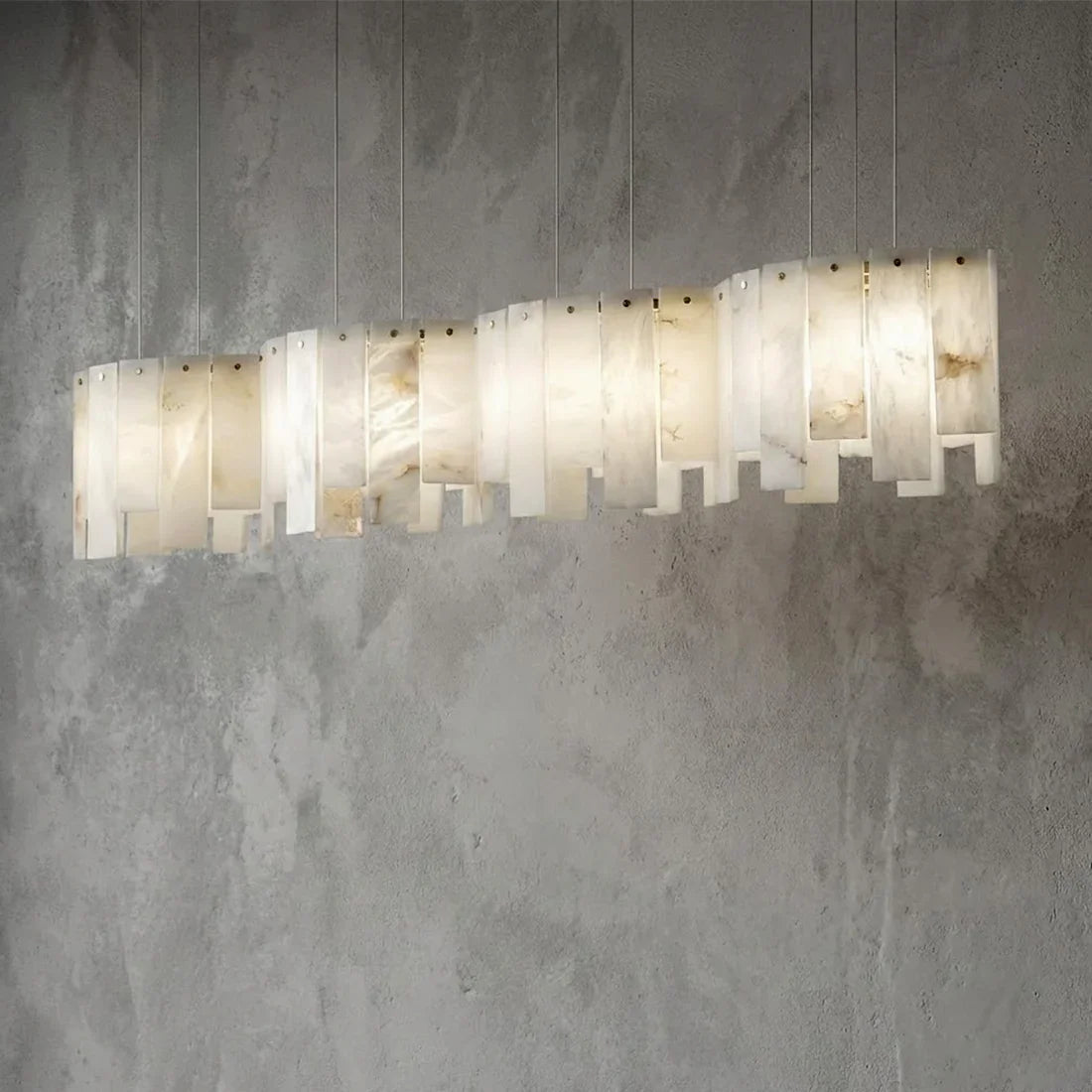 Linear Alabaster Panel Pendant Lamp