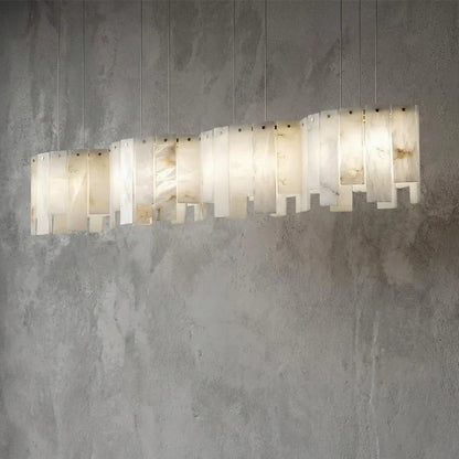 Linear Alabaster Panel Pendant Lamp