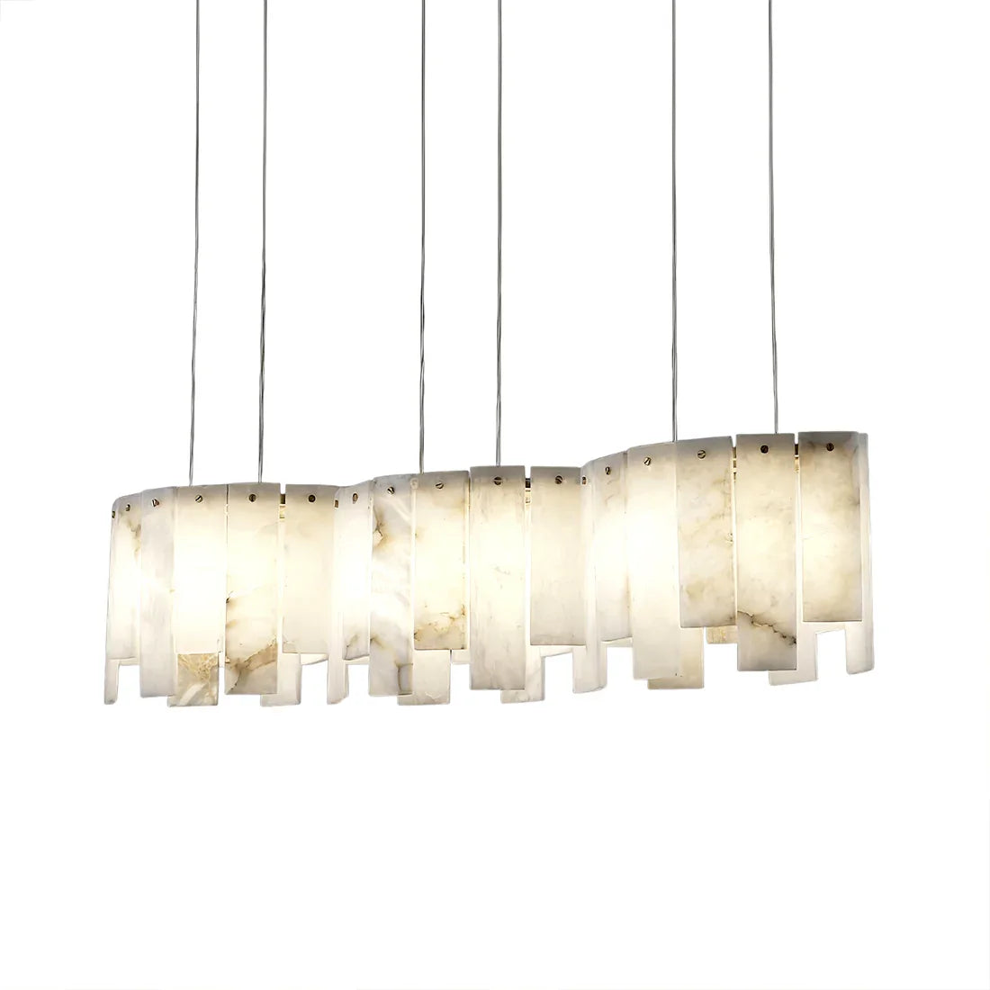 Linear Alabaster Panel Pendant Lamp