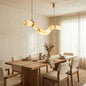Linear Geometry Wave Alabaster Chandelier
