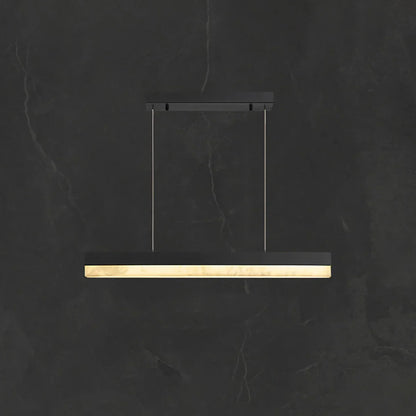 Linear Rectangular Alabaster Pendant Light