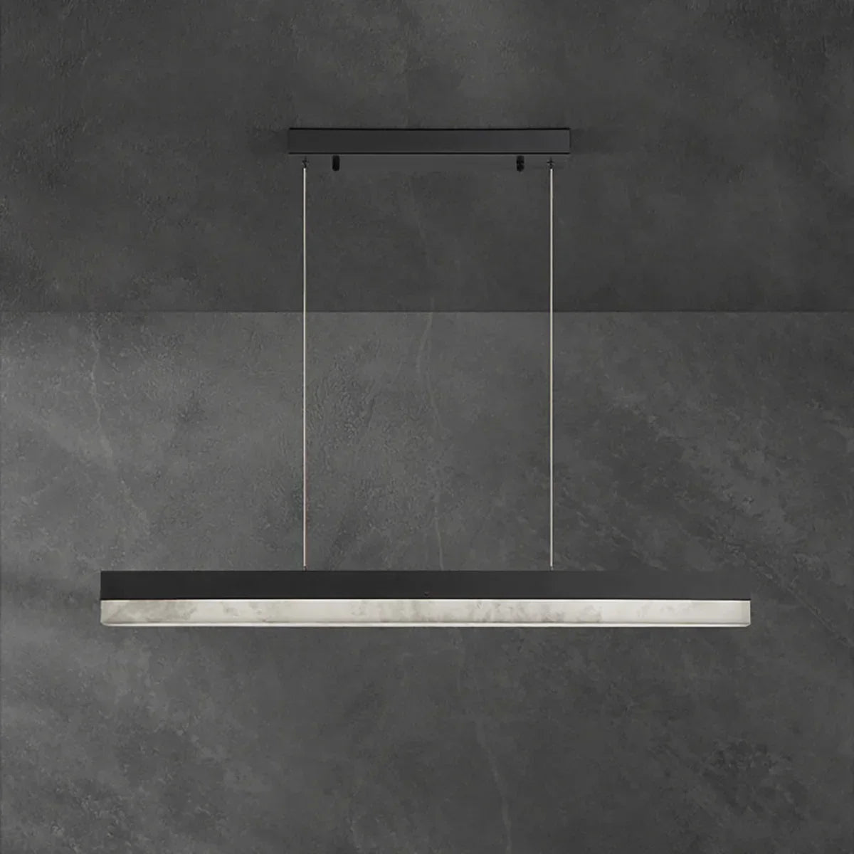 Linear Rectangular Alabaster Pendant Light