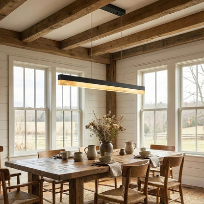 Linear Rectangular Alabaster Pendant Light