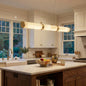 Linear Tubular Alabaster Pendant Light