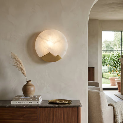 Luxury Copper Moon Alabaster Sconce