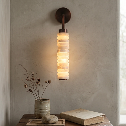 Spiral Alabaster Wall Lamp