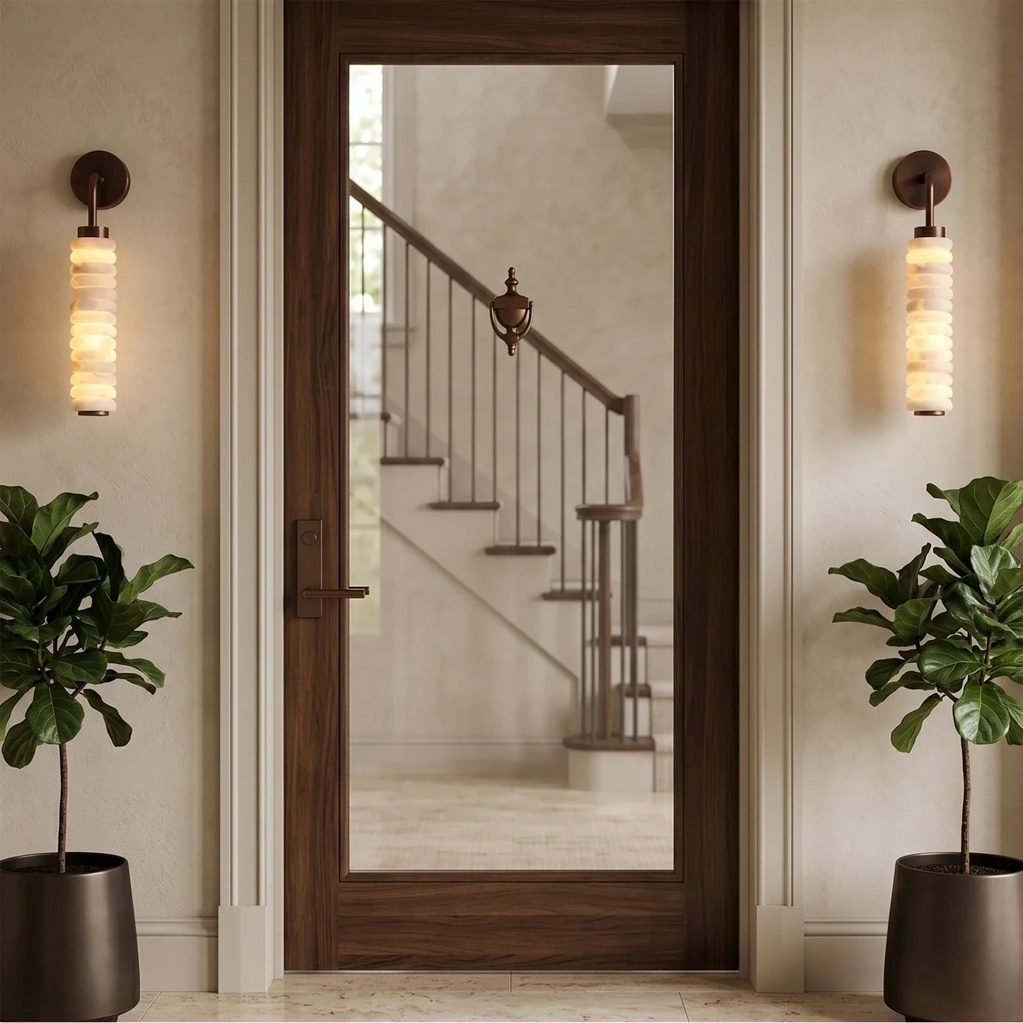 Spiral Alabaster Wall Lamp