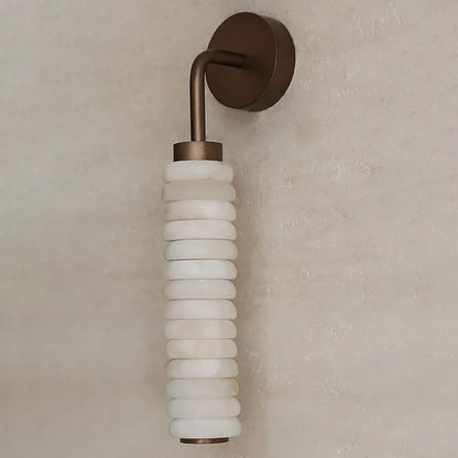 Spiral Alabaster Wall Lamp