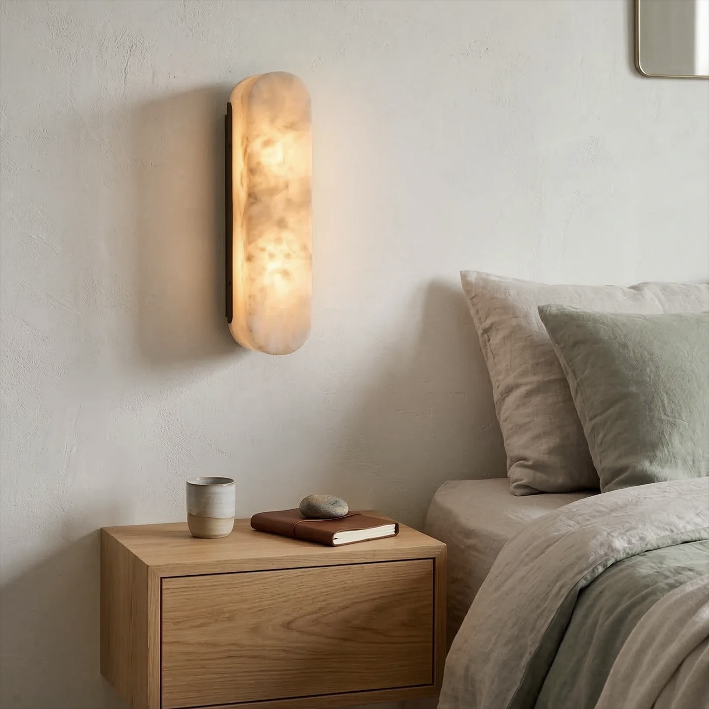 Luxury Alabaster Vertical Wall Lamp