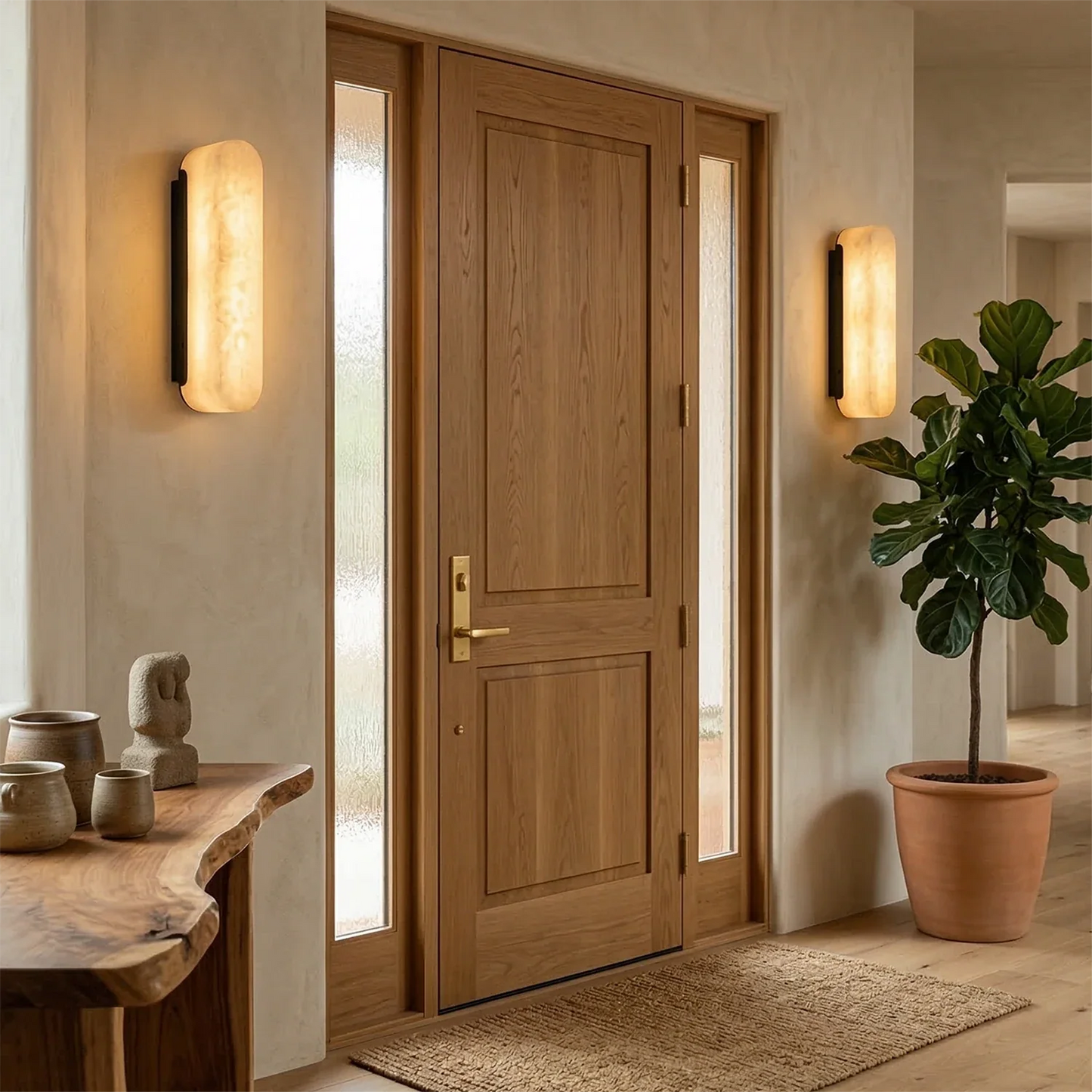 Luxury Alabaster Vertical Wall Lamp