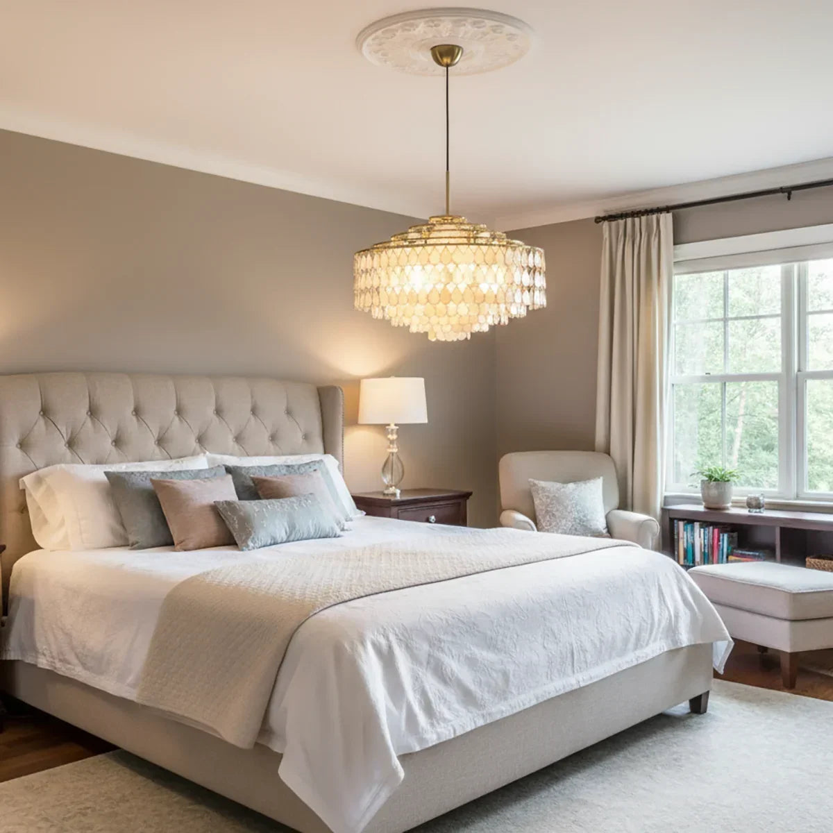 Teardrops Tiered Shell Chandelier