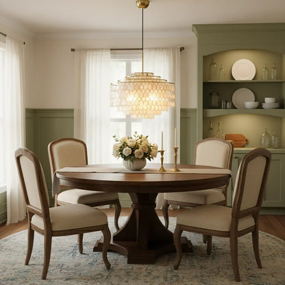 Teardrops Tiered Shell Chandelier
