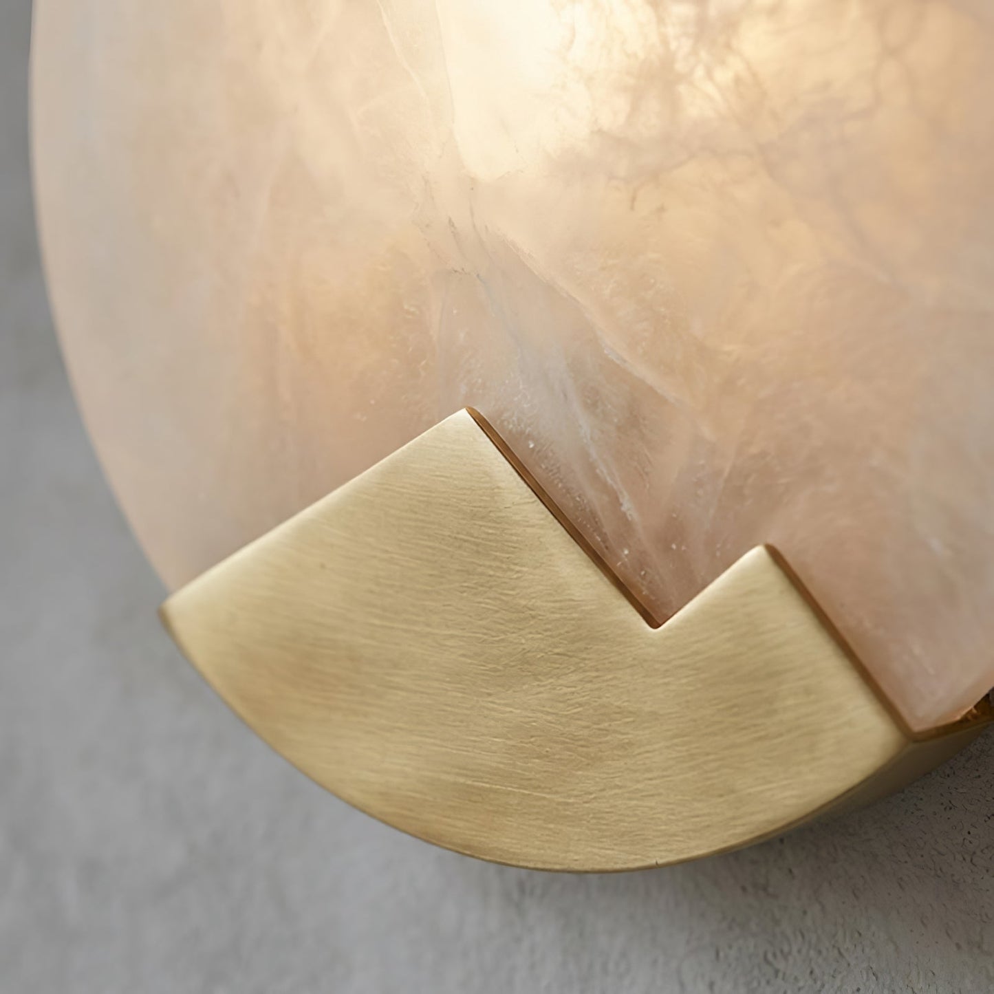 Luxury Copper Moon Alabaster Sconce