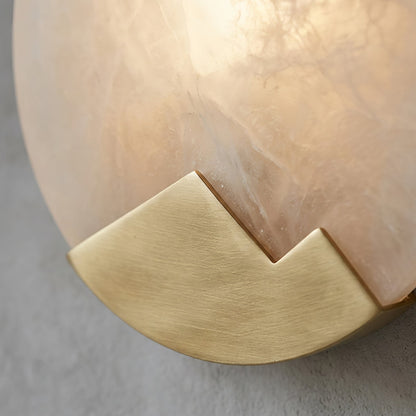 Luxury Copper Moon Alabaster Sconce