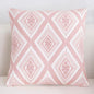 Luxury Embroidered Pink Pillow Cover Elegant Cushions Cover For Sofa Flower Geometric Cotton Pillow Case Throw Pillow Covers Modern Geometric Pillowcase Throw Cushion Cover for Bed Couch Sofa Office Decor 45*45