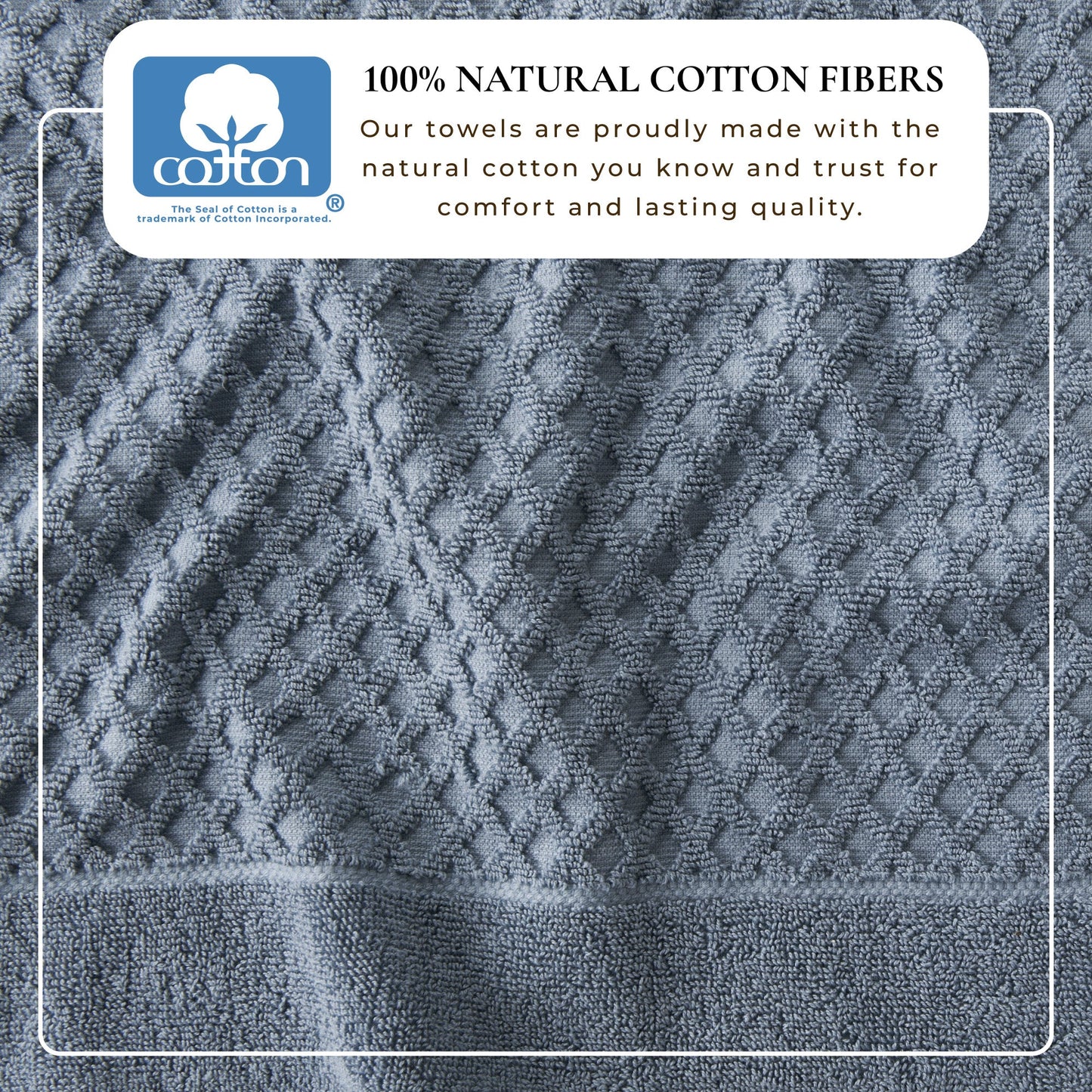 Cotton Diamond Waffle Weave Bath Towel Set - Grayson Collection