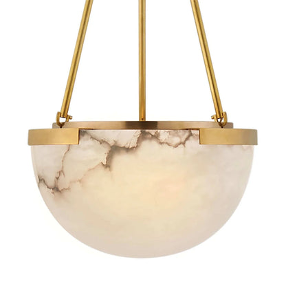 Melangee Alabaster Dome Pendant