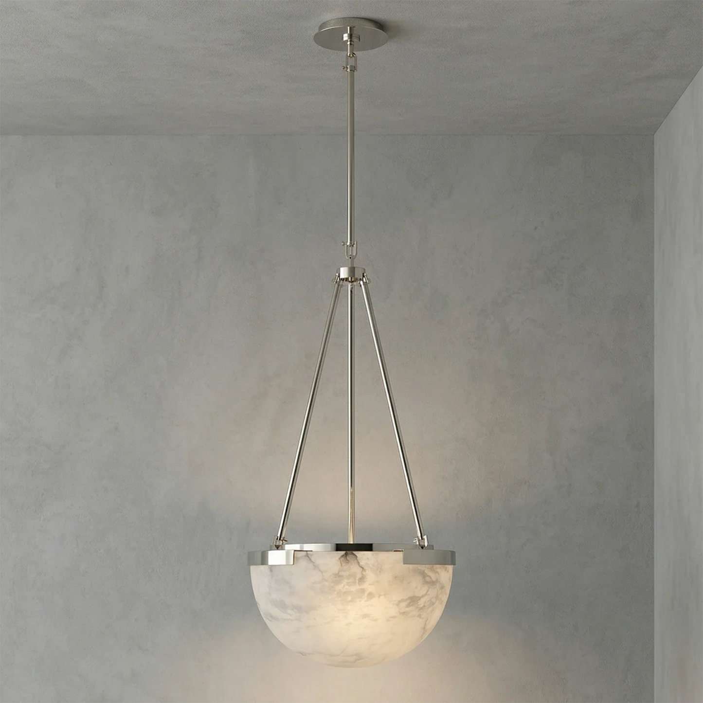 Melangee Alabaster Dome Pendant