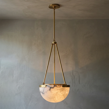 Melangee Alabaster Dome Pendant