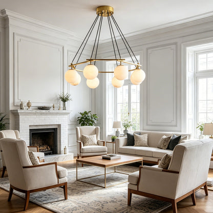 Miira Geometric Alabaster Chandelier