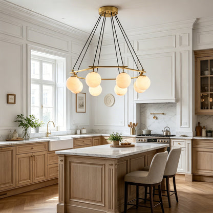Miira Geometric Alabaster Chandelier