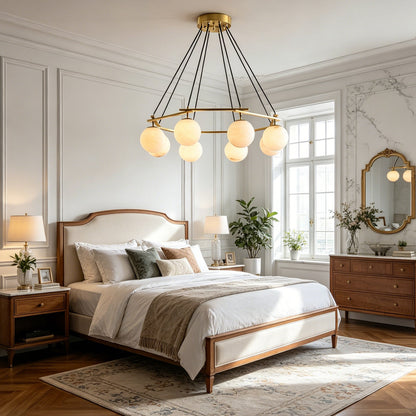 Miira Geometric Alabaster Chandelier