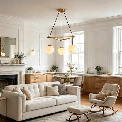 Miira Geometric Alabaster Chandelier