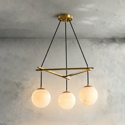 Miira Geometric Alabaster Chandelier