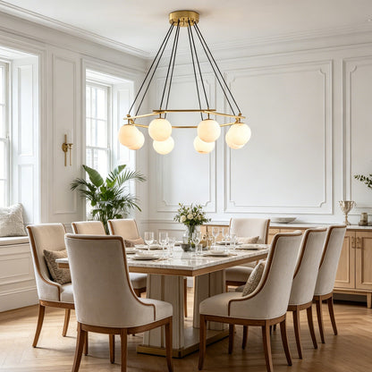 Miira Geometric Alabaster Chandelier