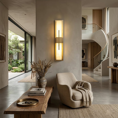 Modern Alabaster Linear Wall Sconce