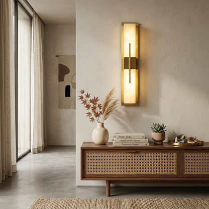 Modern Alabaster Linear Wall Sconce