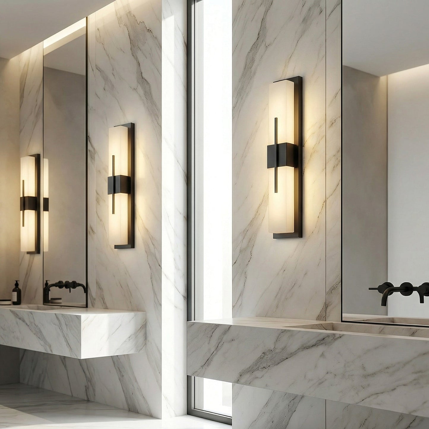 Modern Alabaster Linear Wall Sconce