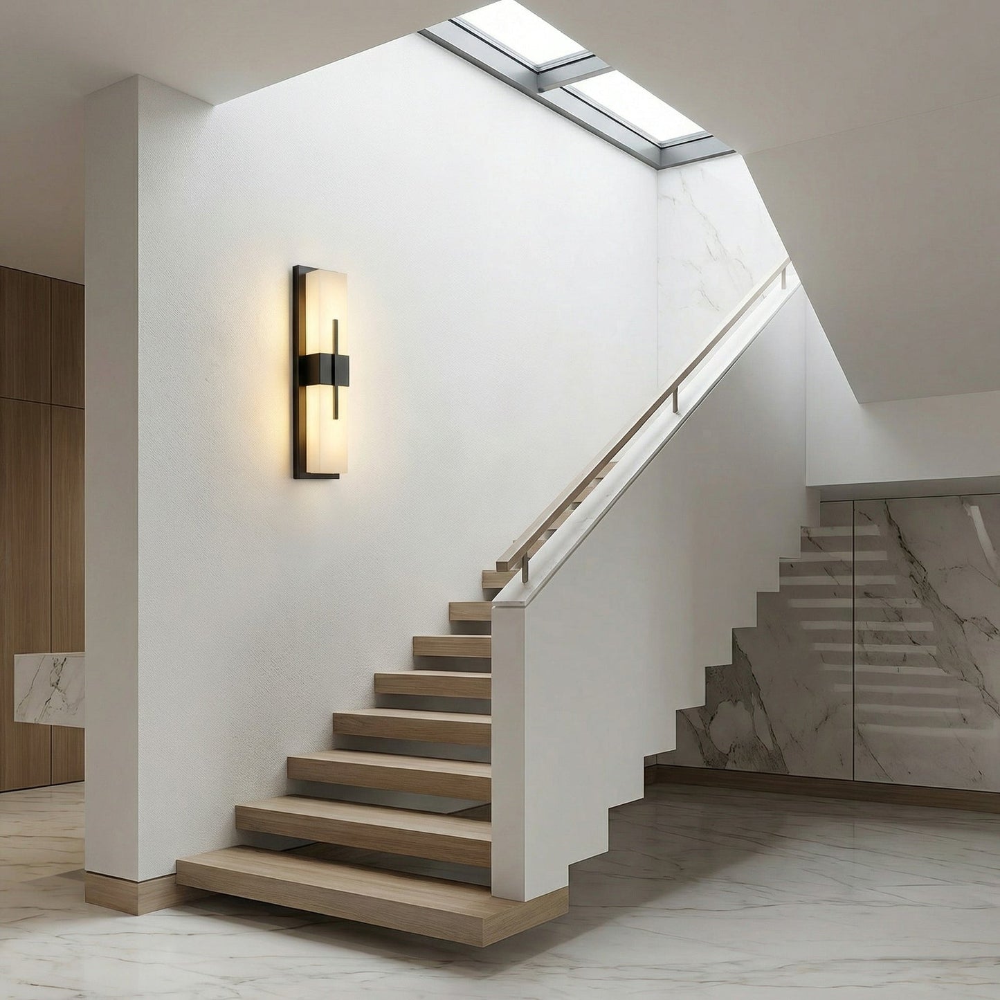 Modern Alabaster Linear Wall Sconce
