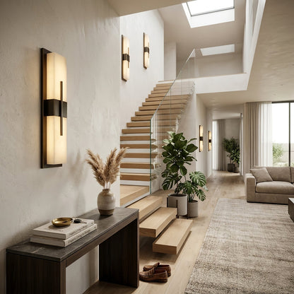 Modern Alabaster Linear Wall Sconce