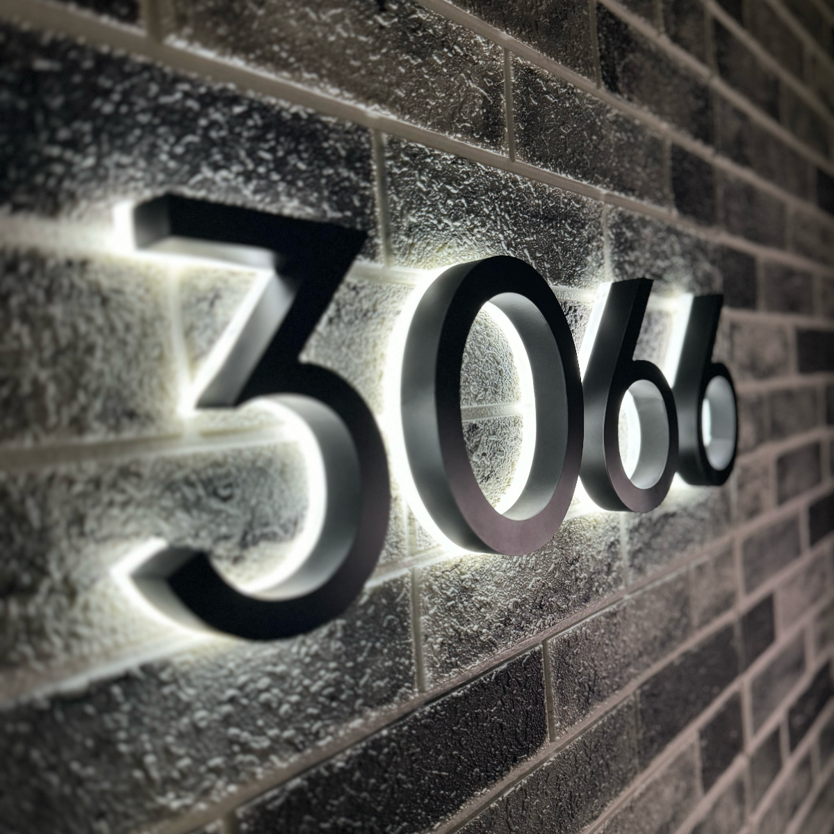 Backlit LED House Numbers – Custom Illuminated Address Numbers for Outdoor Use