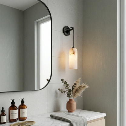 Modern Petra Alabaster Wall Sconce