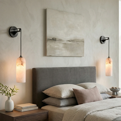Modern Petra Alabaster Wall Sconce