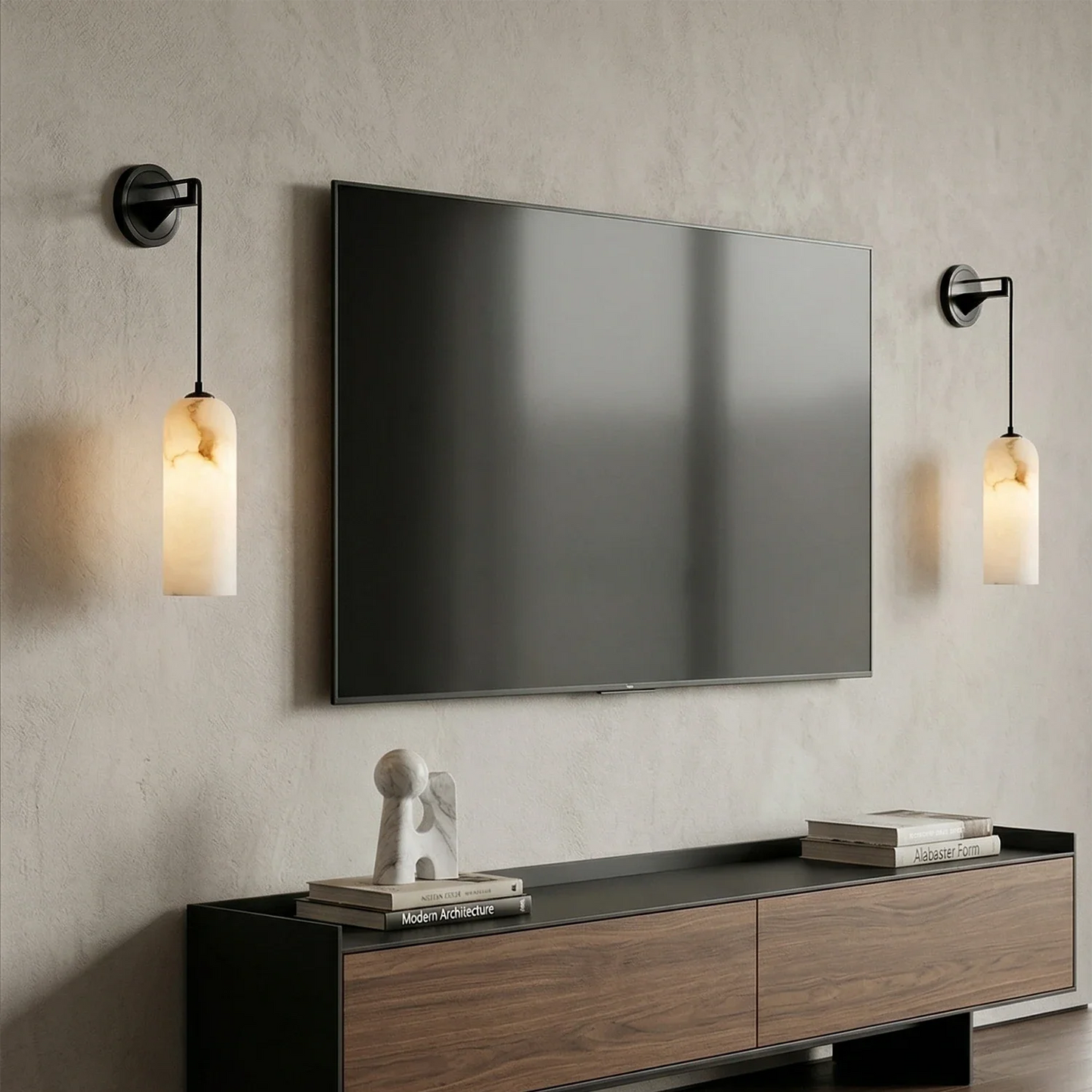 Modern Petra Alabaster Wall Sconce
