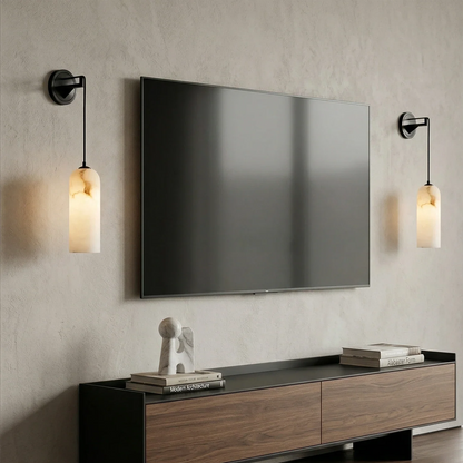 Modern Petra Alabaster Wall Sconce