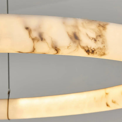 Modern Spanish Alabaster Halo Pendant Lamp