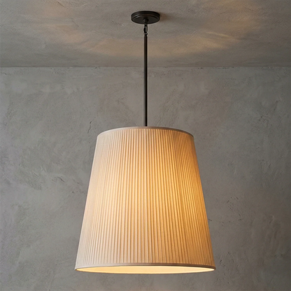 Modern Tailored Reed Pleat Stem Pendant