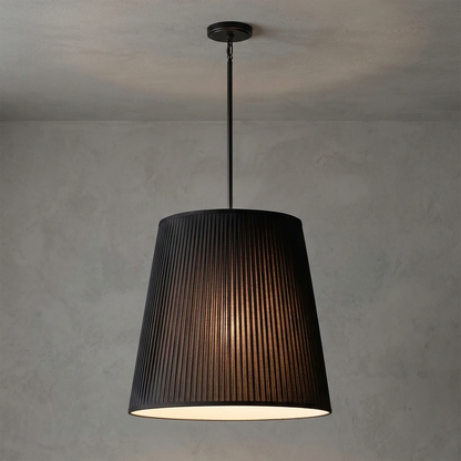 Modern Tailored Reed Pleat Stem Pendant