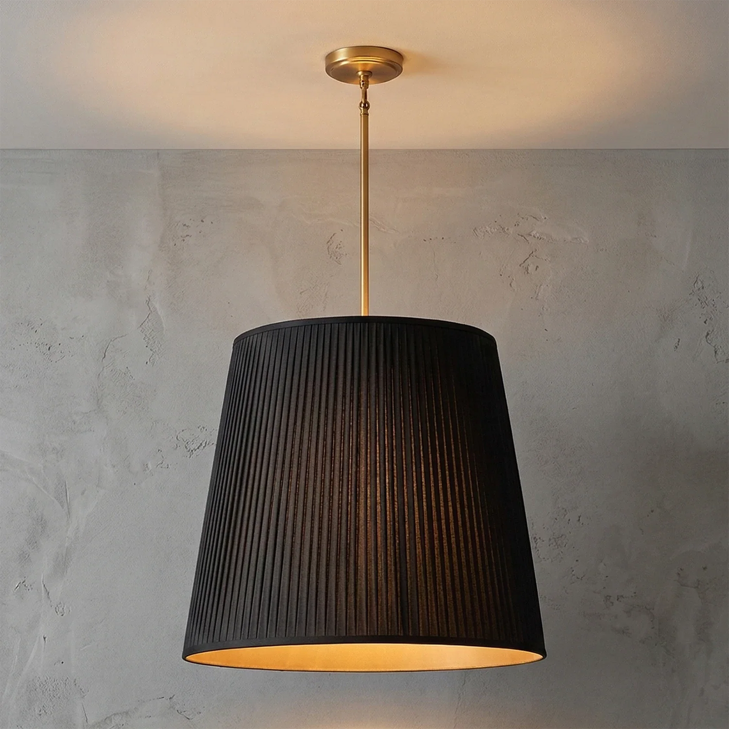 Modern Tailored Reed Pleat Stem Pendant